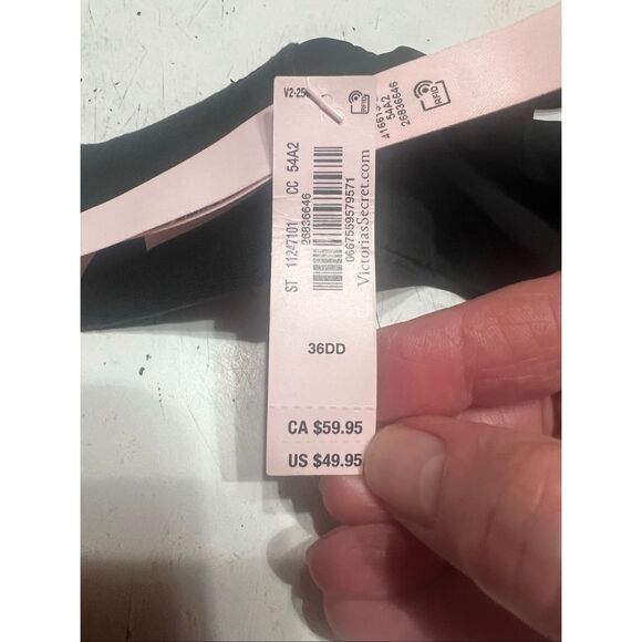 Victoria Secret Push Up Black Bra Sz 36DD NWT - Picture 5 of 6